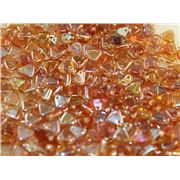 Czech Glass 2 Hole Triangle 6mm Rosaline Celsian ea