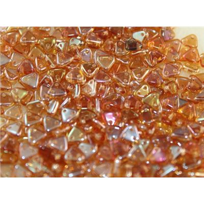 Czech Glass 2 Hole Triangle 6mm Rosaline Celsian ea