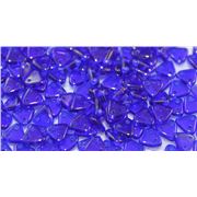 Czech Glass 2 Hole Triangle 6mm Cobalt ea