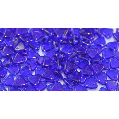 Czech Glass 2 Hole Triangle 6mm Cobalt ea