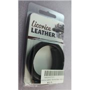 Licorice Leather- 10x7mm Black  20cm ea.