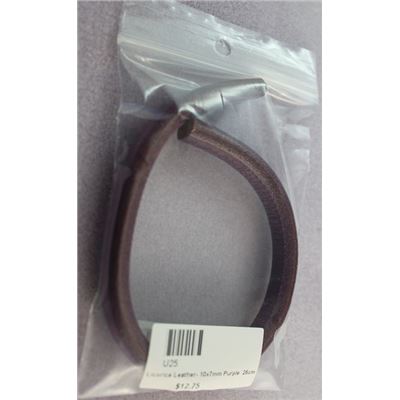 Licorice Leather- 10x7mm Purple  25cm ea.