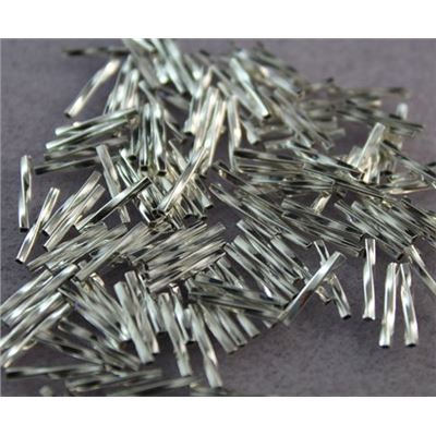  Metal Twisted Tube 1.2x10mm Silver ea.