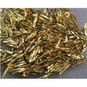  Metal Twisted Tube 1.2x10mm Gold ea.