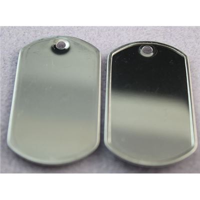  Dog Tag Silver 50x28mm ea