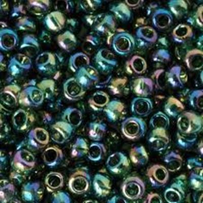 Japanese Seed Bead Transparent Rainbow Olivine 11/0 - Minimum 8g
