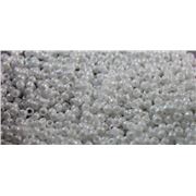 Toho Seed Bead Opaque Rainbow White 8/0 - Minimum 8g