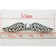 Angel Wings - Antique Silver 53x13mm ea