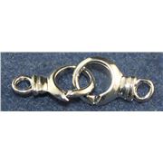 Clasp Interlocking Nickel 18x11x3mm ea