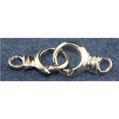 Clasp Interlocking Nickel 18x11x3mm ea