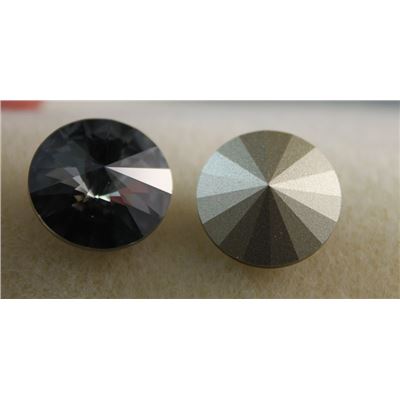 Swarovski Crystal 1122  Pointy Back Rivoli Silver Night 18mm 