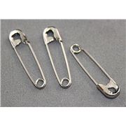 Safety Pins Nickel 27mm ea