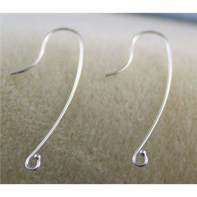  Ear Hook Long w/ Ball End (per pair) Sterling Silver 