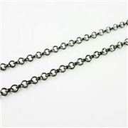 Chain Black Nickel F377 Belcher 3x3mm per metre