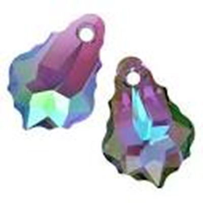 Swarovski Crystal 6090 Baroque Pendant Paradise Shine 16x11mm