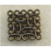 Antique Brass Square Connectors 15x15mm