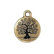 Charm Tree Of Life Antique Gold 28x24mm ea.