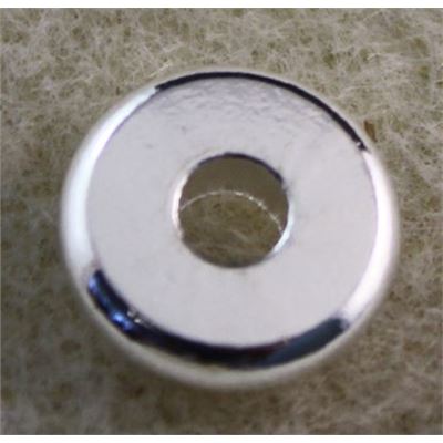 Filler Bead Disc Silver 10x3mm ea