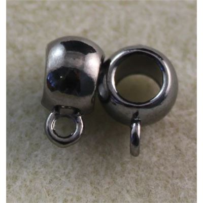 Bail with Loop Black Nickel 7x7mm ea