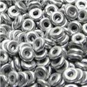 O Beads 3.8x1mm Aluminium Silver Min 5g
