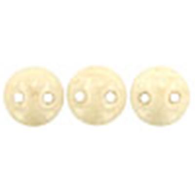 CzechMates  2 Hole Lentil 6mm Opaques Luster Champagne ea.