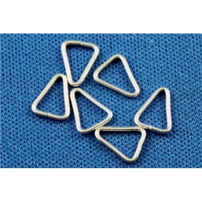 Jump Ring  Triangle Nickel 4mm ea