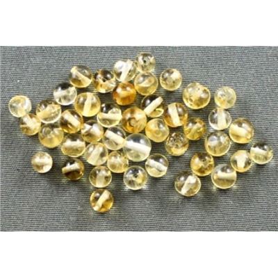 Semi Precious Citrine Round 5mm ea