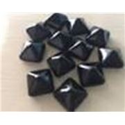 Czech Pyramid Stud 12mm Square Jet 2 Hole each