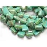 Czech Pyramid Stud 12mm Square Turquoise Picasso 2 Hole each