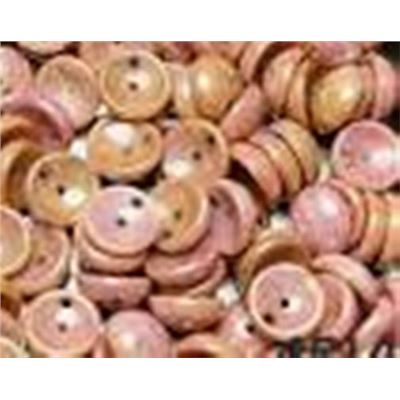 Czech Piggy Beads 4x8mm Chalk White Lumi Pink 2 Hole each