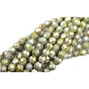 Firepolished Luster-Opaque Green 3mm ea
