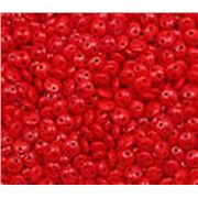 CzechMates  2 Hole Lentil 6mm Opaque Red ea.