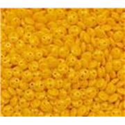 CzechMates  2 Hole Lentil 6mm Sunflowr Yellow ea.