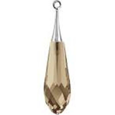 Swarovski Crystal 6532 Pure Drop Pendant Smokey Quartz 31mm