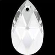 Swarovski Crystal 6106 Pear Shaped Drop Pendant Jet 50x35mm