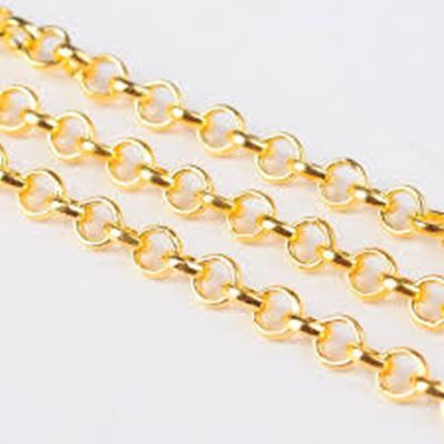 Chain Rolo Chain Gold 4mm per metre