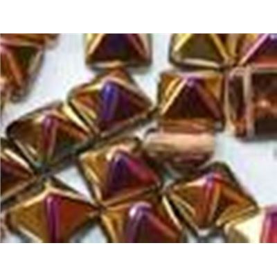 Czech Pyramid Stud 12mm Square Crystal Sliperit 2 Hole each