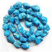 Semi Precious Strand Dyed Natural Turquoise Nuggets ea