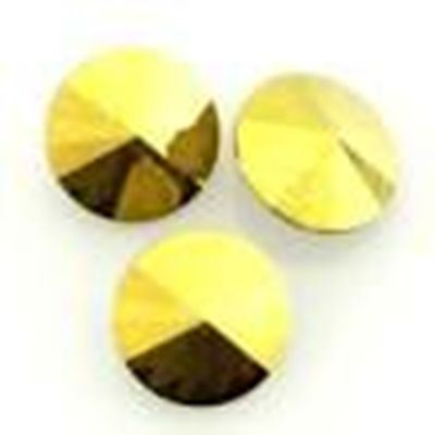 Swarovski Crystal 1122  Pointy Back Rivoli Metallic Sunshine 14mm 