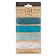 Hemp 4 Colour Card 1.0mm-Aqua Shades