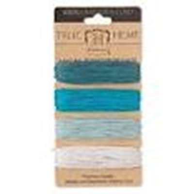 Hemp 4 Colour Card 1.0mm-Aqua Shades