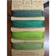 Hemp 4 Colour Card 1.0mm-Emerald Shades