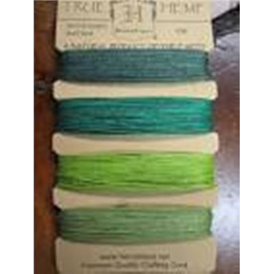 Hemp 4 Colour Card 1.0mm-Emerald Shades