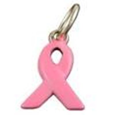 Charm Pink Enamel Ribbon Sterling Silver  ea