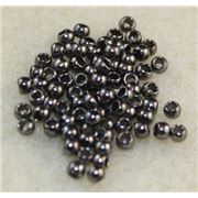 Crimps  Medium  Round Black nickel 2.5mm  40 pce