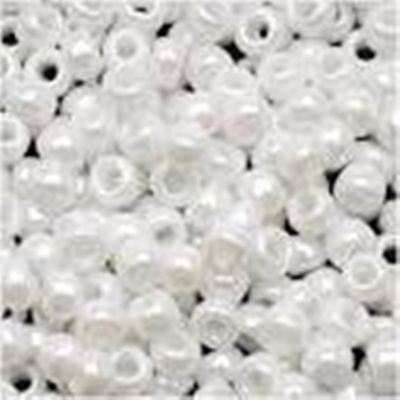 Toho Seed Bead Opaque Lustered White 8/0 - Minimum 8g