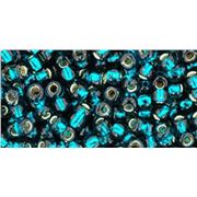Toho Seed Bead Silver Lined Teal 6/0 - Minimum 8g