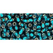 Toho Seed Bead Silver Lined Teal 6/0 - Minimum 8g