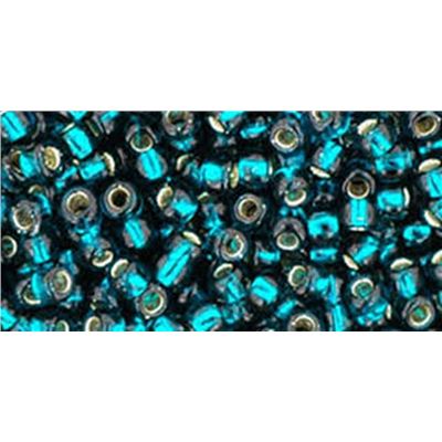 Toho Seed Bead Silver Lined Teal 6/0 - Minimum 8g