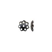 Bead Cap Filligree Black Nickel 4mm ea 